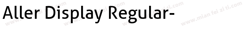 Aller Display Regular字体转换